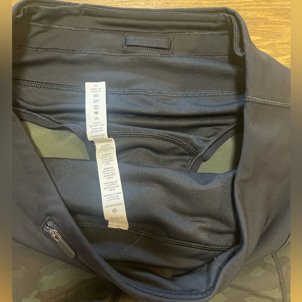 LULULEMON Speed-Up Shorts - Incognito Camo Multi Gator Green & Black - Sz 4 - Picture 10 of 11